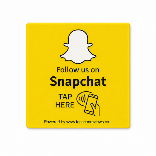 NFC Snapchat Follow Plate