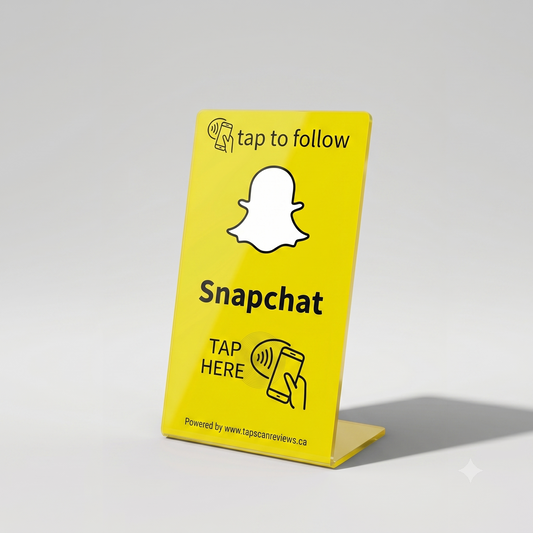 NFC Snapchat Follow Stand
